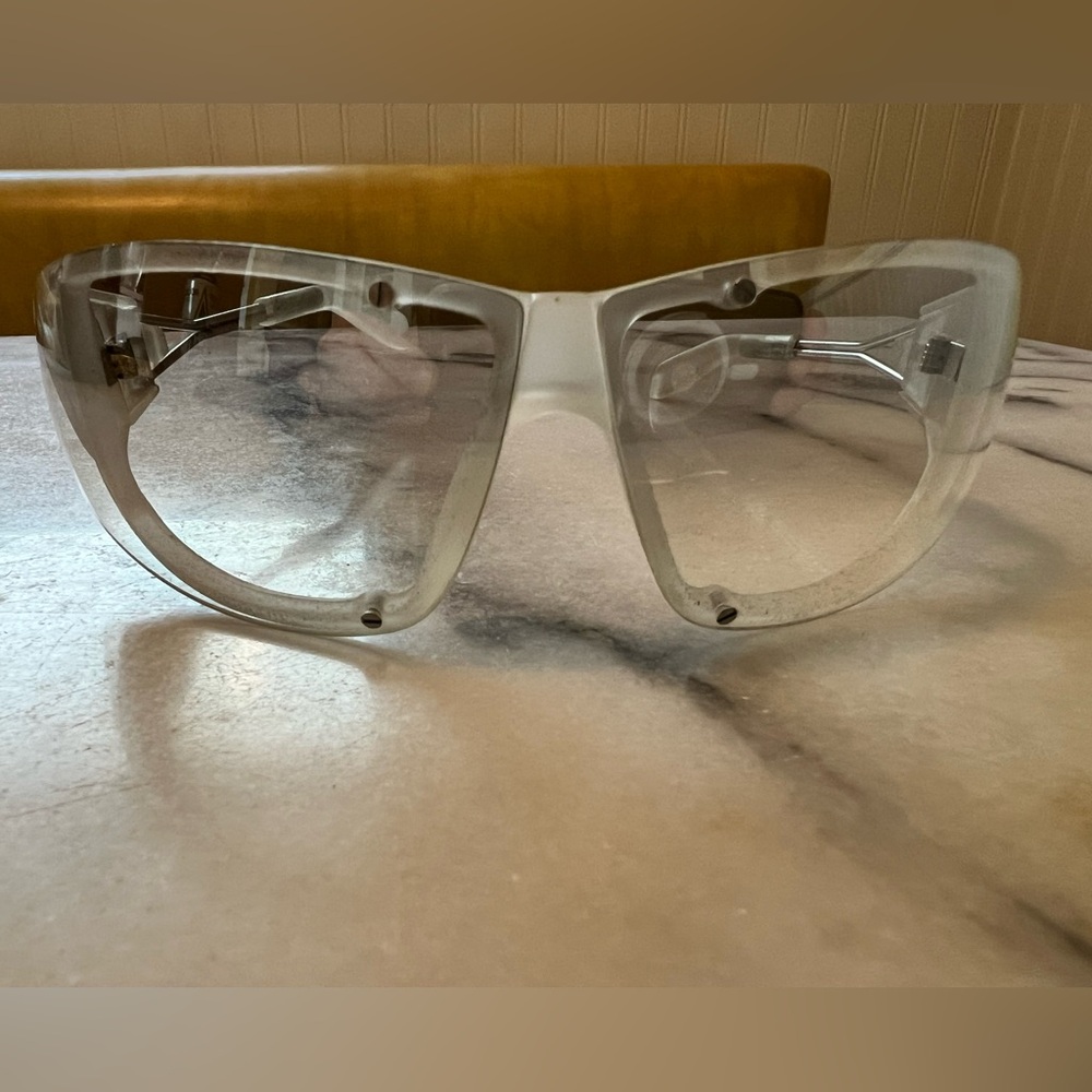 Vintage 1994 Diesel Opaque/ Grey Shield sunglasses with case and sleeve!